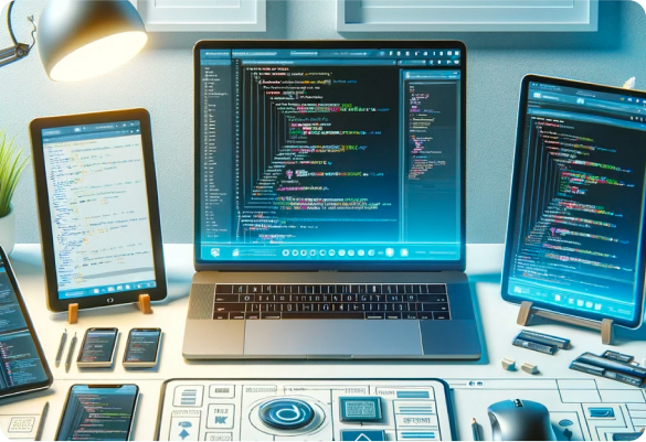 imagen de computadora en escritorio